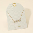 18K Gold Dipped Mama Pendant Necklace, Minimalist Dainty Chain for Women
