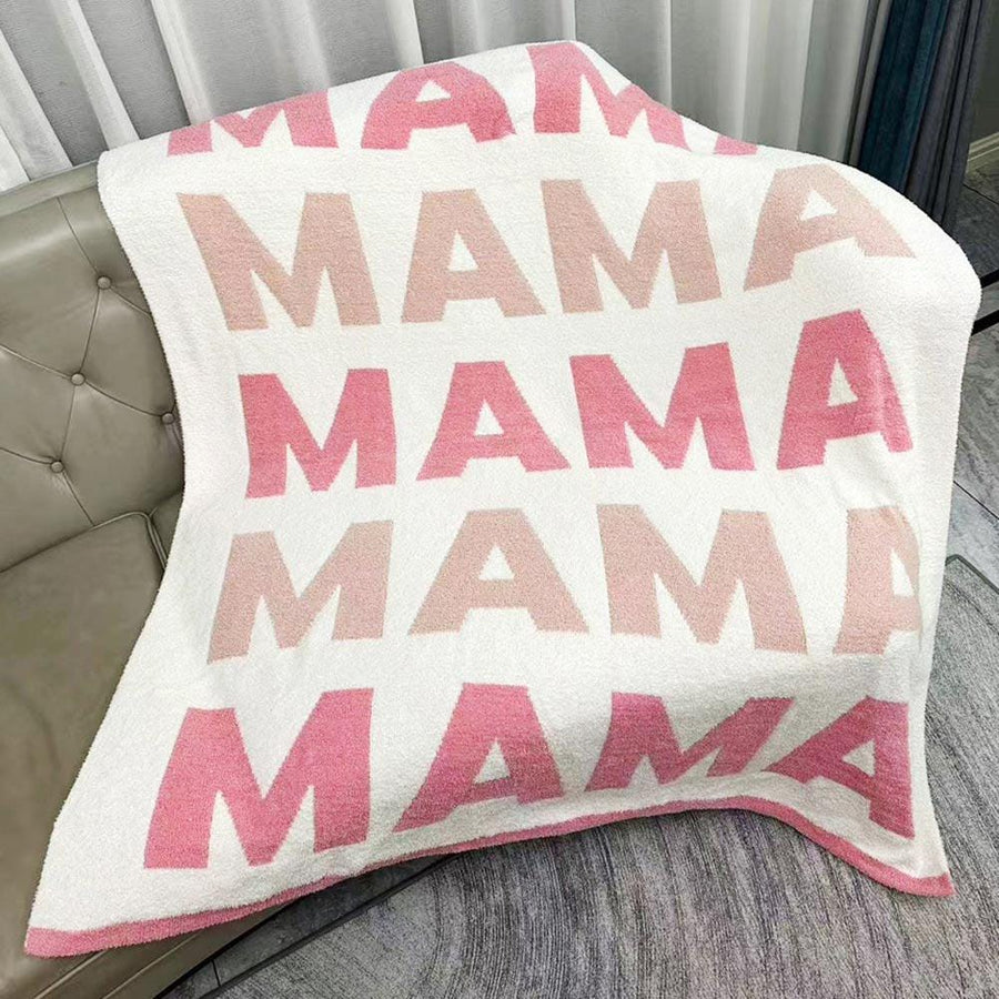 Floral MAMA Throw Blanket, Cozy Blanket as Mother’s Day Gift, Home Decor present