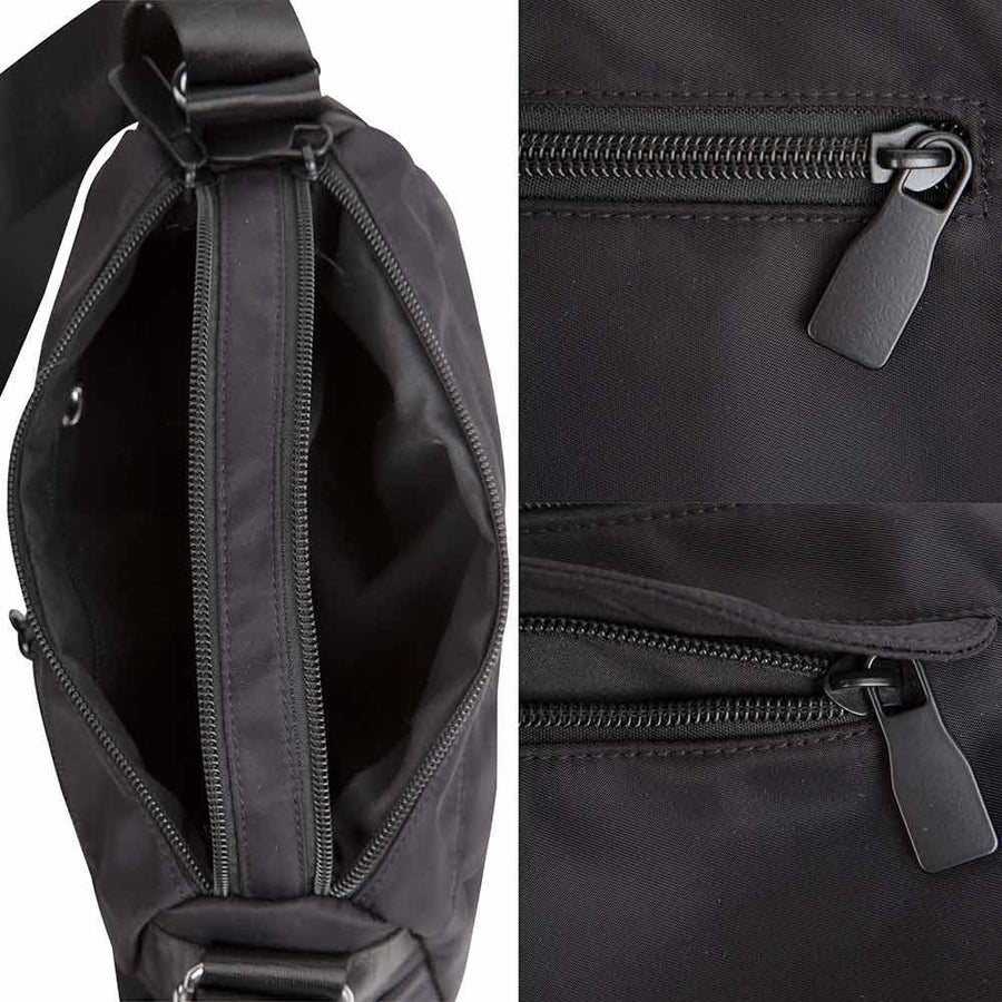 Multi Pocket Crossbody Sling Bag, Lightweight Travel Organizer Shoulder Bag
