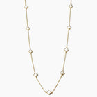 Gold Dipped Quatrefoil Station Necklace, Dainty Lucky Clover Layering Jewelry for Women