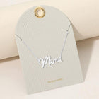 18K Gold Dipped Mama Script Pendant Necklace, Minimalist Everyday Mom Jewelry for Mother's Day