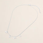 18K Gold Dipped MAMA Charm Station Necklace, Script Mother's Day Jewelry