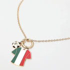 Soccer Jersey Charm FIFA Necklace, Paperclip Toggle Pendant, Football Pendant Chain, Sports Jewelry