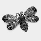Toleel Rhinestone Honey Bumble Bee Brooch | Sparkling Bee Lapel Pin