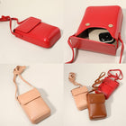 Faux Leather Phone Pouch Bag, Small Crossbody Mini Purse, Adjustable Strap