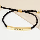 MAMA Bar Bracelet, Adjustable Rope, Gift for Mom, Birthday Jewelry