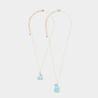 Matching Mom and Child Cat Enamel Pendant Necklace Set, Mother Daughter Jewelry
