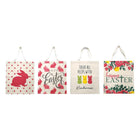 Easter Bunny Canvas Tote, Spring Print Shoulder Bag