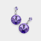 Genuine Crystal Drop Earrings, Elegant Sparkly Dangles, Bridal Wedding Jewelry, Dainty Formal Earrings
