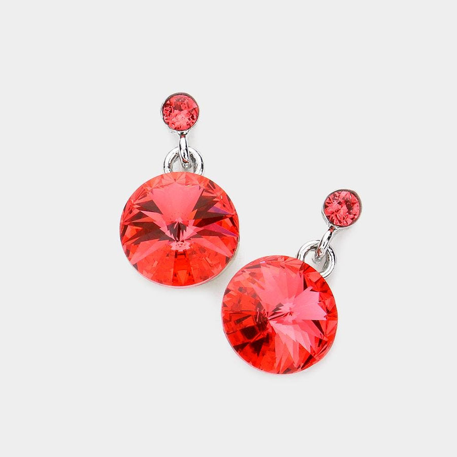 Genuine Crystal Drop Earrings, Elegant Sparkly Dangles, Bridal Wedding Jewelry, Dainty Formal Earrings