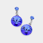 Genuine Crystal Drop Earrings, Elegant Sparkly Dangles, Bridal Wedding Jewelry, Dainty Formal Earrings
