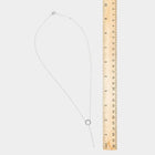 Gold Dipped CZ Pave Ring Pearl Drop Necklace, Minimalist Bridal Jewelry