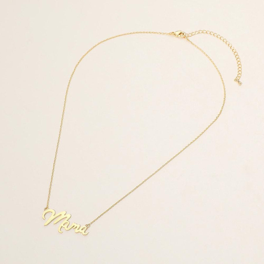 18K Gold Dipped Mama Script Pendant Necklace, Minimalist Everyday Mom Jewelry for Mother's Day