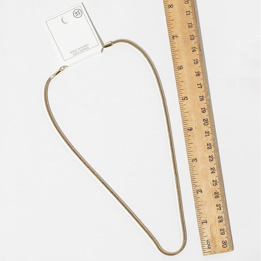 Gold Dipped Slim Chain Necklace, Dainty Thin Chain, Minimalist Everyday Jewelry, Gift for Her