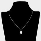 MAMA Heart Pendant Necklace, Minimalist Dainty Charm, Mother's Day Gift