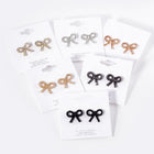 Crystal Stone Bow Stud Earrings, Ribbon Sparkle Bow Studs, Everyday and Party wear