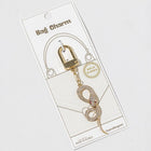 Gold Dipped CZ Pave Snake Keychain Bag Charm, Edgy Statement Accessory