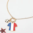 Soccer Jersey Charm FIFA Necklace, Paperclip Toggle Pendant, Football Pendant Chain, Sports Jewelry