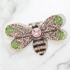 Toleel Rhinestone Honey Bumble Bee Brooch | Sparkling Bee Lapel Pin