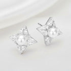 Star CZ Pave Diamond Stud Earrings, Hypoallergenic Stainless Steel, Everyday Minimalist Jewelry