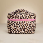 Leopard Print Cosmetic Pouch, Animal Print Travel Makeup Bag, Toiletry Organizer