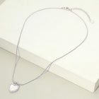 18K Gold Dipped Mother of Pearl Heart Necklace, Dainty Stainless Steel Pendant