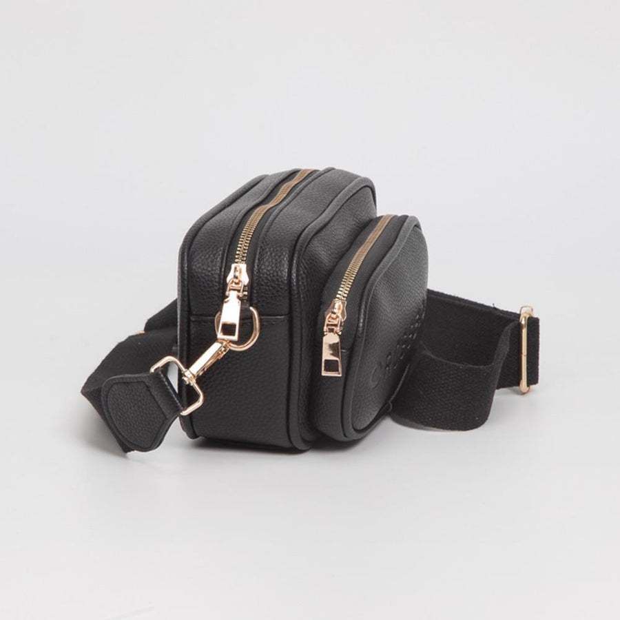 Faux Pebbled Leather Structured Crossbody Bag, Minimalist Everyday Shoulder Purse