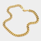 Gold Dipped Cuban Chain Necklace, 6mm Diamond Cut Stainless Steel Unisex Link Chain