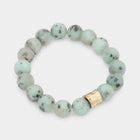 Semi Precious Stone Beaded Bracelet, Natural Gemstone, Stackable Boho Jewelry, Minimalist Everyday