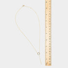 Gold Dipped CZ Pave Ring Pearl Drop Necklace, Minimalist Bridal Jewelry