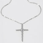 Gold Dipped CZ Cross Pendant Necklace, Minimalist Faith Jewelry, Sparkle Christian Statement