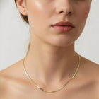 Gold Dipped Slim Chain Necklace, Dainty Layering Jewelry, Minimalist Everyday Wear