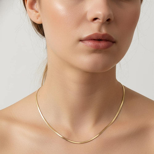 Gold Dipped Slim Chain Necklace, Dainty Layering Jewelry, Minimalist Everyday Wear