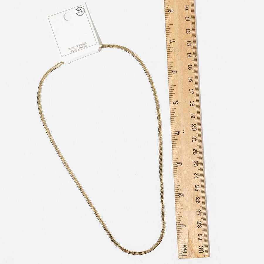 Gold Dipped Slim Chain Necklace, Dainty Layering Jewelry, Minimalist Everyday Wear