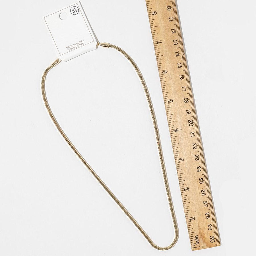 Gold Dipped Slim Chain Necklace, Minimalist Everyday Layering Jewelry