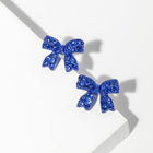 Crystal Bow Stud Earrings, Dainty Ribbon Sparkle, Everyday wear Jewelry