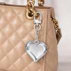 Gold Dipped Puffy Heart Keychain Bag Charm, Trendy Statement Accessory