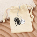 Mom My Friend Engraved Disc Necklace, Sentimental Pendant Jewelry Gift Bag