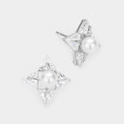 Star CZ Pave Diamond Stud Earrings, Hypoallergenic Stainless Steel, Everyday Minimalist Jewelry