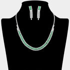 Marquise CZ Link Necklace | Elegant Crystal Statement Bridal Jewelry