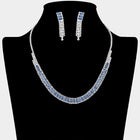 Marquise CZ Link Necklace | Elegant Crystal Statement Bridal Jewelry