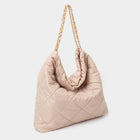 Padded Quilted Shoulder Bag | Adjustable Metal Strap, Trendy Women’s Handbag | Fashion Crossbody Bag