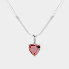 18K Gold Dipped CZ Heart Pendant Necklace | Minimalist Dainty Heart Chain
