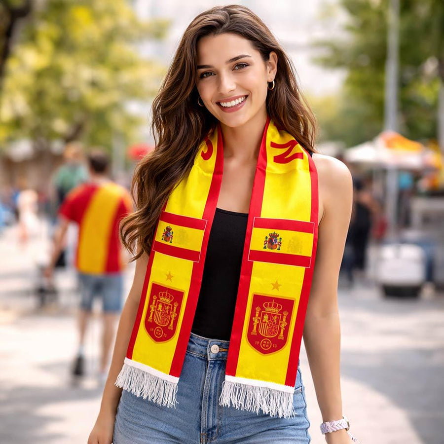 FIFA World Cup Soccer Fan Fringe Scarf | USA Football Team Stadium Supporter Scarf