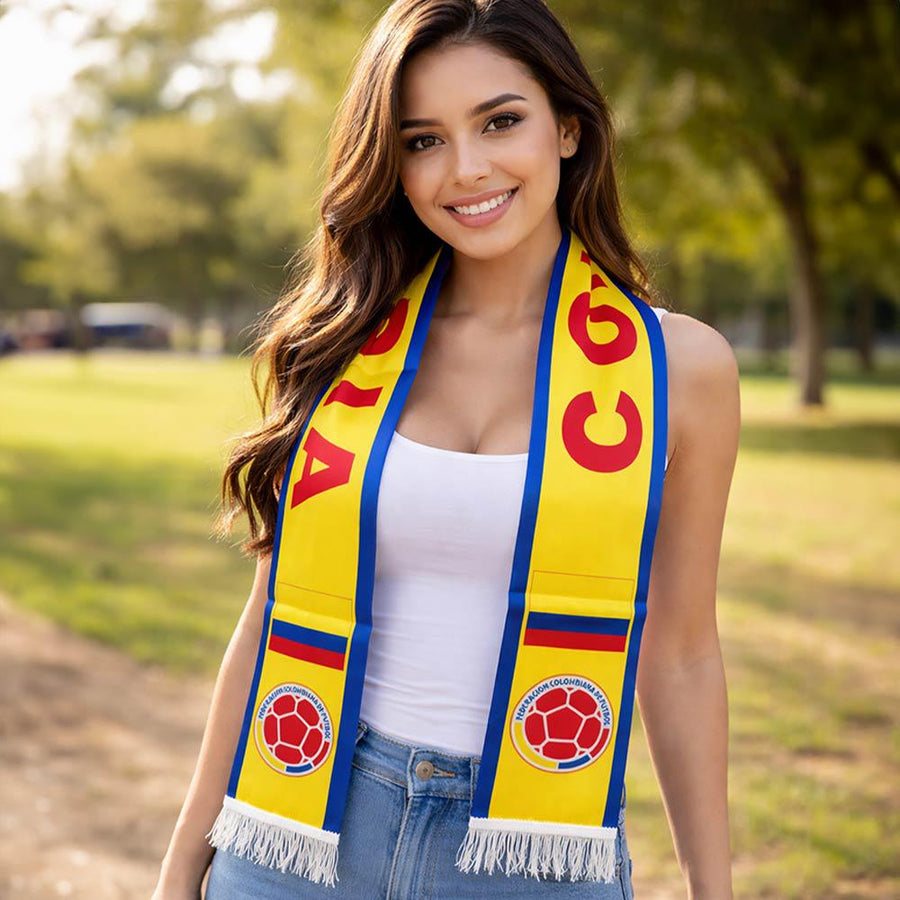 FIFA World Cup Soccer Fan Fringe Scarf | USA Football Team Stadium Supporter Scarf