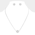 Rhinestone Ball Pendant Necklace | Crystal Statement Glam Party & Evening Necklace Jewelry for Women