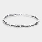 Lord’s Prayer Bangle Bracelet | Christian Faith Jewelry | Inspirational Scripture Bracelet