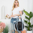 Transparent Hat Carrying Tote Bag | Aztec Strap Beach Travel Bag | Resort & Vacation Handbag