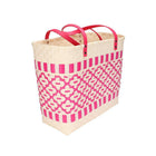 Quatrefoil Basket Weave Tote Bag | Chic Woven Shoulder Bag, Eco-Plastic Purse