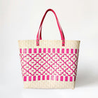 Quatrefoil Basket Weave Tote Bag | Chic Woven Shoulder Bag, Eco-Plastic Purse